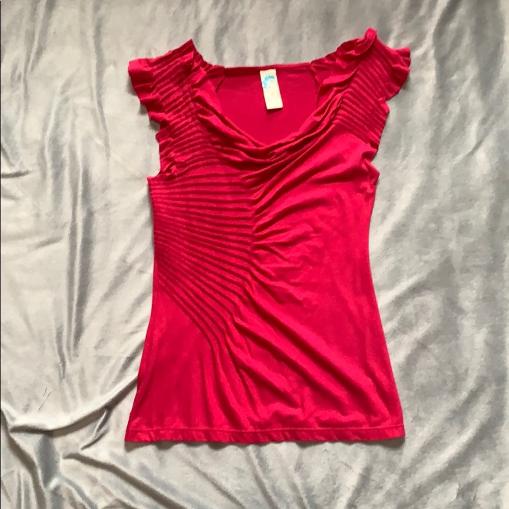 Anthropologie Pink Sleeveless Cotton Shirt - Small